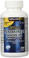 Naproxen Sodium by Kirkland Signature - 400 caplets 220 mg Non Prescription Strength - Compare to the active ingredient in Aleve