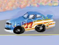 Hi-Look Microfiber Cleaning Cloth - Race Car