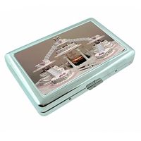 Wedding Cake Bride & Groom S10 Silver Cigarette Case Metal Wallet Id Holder 4" X 2.75" RFID Protection