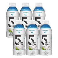 COCO5 Clean Sports Hydration Coconut Flavor | 100% Natural | 50% Less Sugar | Nothing Artificial | Non-GMO | Gluten Free | Developed by Pro Trainers for Pro Athletes | 16.9 OZ (Pack - 6)