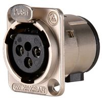Switchcraft E3FSC 3 Pin XLR Connector Female Panel Silver Pins
