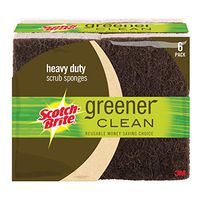Scotch-Brite Greener Clean Heavy Duty Scrub Sponge, 6 Count