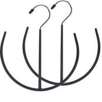 ACUSKI 2 Pcs Multi-Purpose Semicircle Belt Hanger Racks Belt Organizer Storage,Ties Rack Hanger,Shoes Bags Purses Scarf Hats and Clothes Hanger for Closet,Stainless Steel No Slip Cabinet Organizer