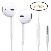 2 Pack Earphones/Earbuds/Headphones, Swefly 3.5 mm Earphones HD Sound Bass with Mic and Switch Song Control for 6s/6 Plus/5s/5c/5/4s/SE Pad/Pod Samsung Galaxy/Note and Android Smartphones
