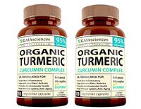 Turmeric Curcumin With Bioperine: Best Support Natural Supplements For Sore Muscle & Joint Pain Supplement Made With Organic Tumeric Curcumin Supplement 95 Percent Cucurmin Tumeric Black Pepper 2 Pack