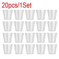 Plastic Disposable Cups - 20 Pack Coerni Clear Party Cups 1oz/each