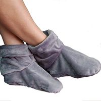 Heated Microwaveable Foot Booties - Herbal Hot/Cold Deep Penetrating Herbal (Charcoal)