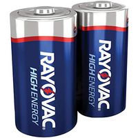 RAYOVAC 813-2F Alkaline Batteries (D; 2 pk), New