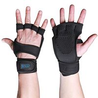 S&J FIT Training Gloves Fitness Gloves with Wrist Wraps Sports Cross Training Gloves with Full Palm Protection for Weightlifting Workout for Men Women Neoprene XL