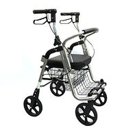 III- Elderly Shopping Cart Buy Food and Help with Seat Help Step Old Man Trolley Portable Folding Wheelchair