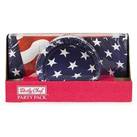 Daily Chef Liberty Pack Snack Plates and Luncheon Napkins (150ct.) Independence Day American Flag Patriotic Design July 4th