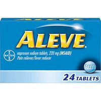 Aleve Tablets, Naproxen Sodium 220 mg (NSAID), Pain Reliever/Fever Reducer, 24 Count