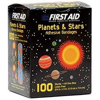 Dukal Children's Bandages, Planet and Stars Bandages, 3/4" x 3", 100 per Box