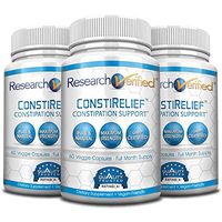 Research Verified ConstiRelief - The best Supplement for Constipation Relief on the market - with L. Acidophilus for long term health and prevention. 100% back guarantee! (Pack of 3)