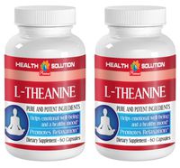 Calm Mind Supplement - L-Theanine 200MG - Promotes Relaxation - Energy Boost and Focus Supplement - 2 Bottles (120 Capsules)