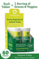 Amazing Grass Effervescent Tablets, Green Superfood Water Flavoring Tablet, Antioxidant Blend and One Serving of Alkalizing Greens, Lemon Lime Flavor, 60 Count