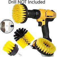 Drill Brush Attachment Set - Bathtub, Floor, Toilet, Kitchen, Tub, Shower, Tile, Grout Stain Remover - Automotive All Purpose Power Scrubber Cleaning Kit