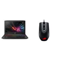 ASUS ROG Strix 15.6" Gaming Laptop, 8th-Gen 6-Core i7-8750H processor, GTX 1050 Ti 4GB, 120Hz 3ms display, 16GB DDR4, 128GB PCIe SSD + 1TB SSHD, RGB Keyboard + Wired RGB Gaming Mouse Bundle