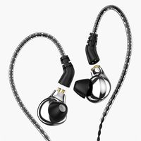 BLON BL-03 Earphones Yinyoo Blon 03 Hearphones Bass in-Ear Earphones Earbuds with 10mm Carbon Diaphragm Dynamic Driver and Detachable 2pins 0.78mm Cable(Silver Without mic)