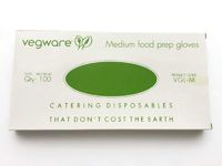 Compostable Food Prep Gloves - Disposable Latex-Free Gloves Made of Plant-Based PLA - Pack of 100; Medium - Your Perfect Partner in Hygienic, Eco-Friendly, and Safe Food Preparation