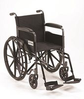 Wheelchair 18 w/Fixed Full Arms & Swingaway Det Footrests - World Wide Shipping