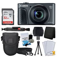 Canon PowerShot SX730 HS Digital Camera (Black) + 32GB Memory Card + Deluxe Point & Shoot Case + USB Card Reader + Memory Card Wallet + Table Top Tripod + 5 Piece Cleaning Kit + Full Accessory Bundle