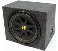 ASC Package Single 15" Kicker Sub Box Sealed Rearfire Subwoofer Enclosure C15 Comp 500 Watts Peak