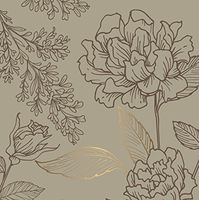 At Ease Traditional Foil Cocktail Napkin Set of 20-5 x 5 Inches