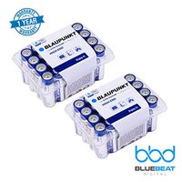 Blaupunkt High End AA Alkaline 1.5 Volt Batteries | Long Lasting All-Purpose Double A High Capacity Battery for Household and Business Use | [Pack of 48 Batteries]