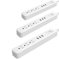 TP Quality 3 Outlet 3 Fast Charging USB Ports Switch Power Strip Surge Protector 4Ft Extension Cord with Flat Plug for Home Office Travel Hotel Work iPhone iPad UL Listed Muti-Pack (QMCXB04MBX3)
