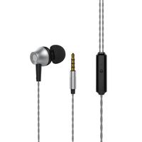 Amandaz Universal 3.5mm in-Ear Stereo Earphones with Adjustable Volume and Phone Microphone (Gray)