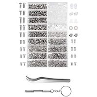 JUSTDOLIFE 1000PCS Glasses Repair Screw Set Glasses Repair Kit Professional Sunglass Repair Tool