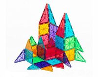 Magna-Tiles 32-Piece Clear Colors Set, The Original, Award-Winning Magnetic Building Tiles for Kids, Creativity and Educational Building Toys for Children, STEM Approved