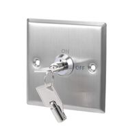 uxcell Key Switch On/Off Exit Switches Emergency Door Release SPST for Access Control Panel Mount with 2 Keys