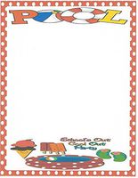 School's Out Cool Out Party Stationery Printer Paper 26 Sheets