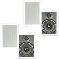 Theater Solutions TS65W in Wall 6.5" Speakers Surround Sound Home Theater 2 Pair Pack