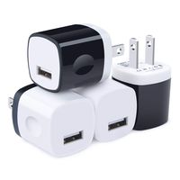 USB Wall Charger, Single Port Charger Box Charging Station Charger Block Power Adapter Cube Base Compatible with iPhone Xs/XS Max/XR/X/8/8 Plus/7/6S Plus, Samsung Galaxy S10/S10e S9/S8/Plus S7/S6/Edge