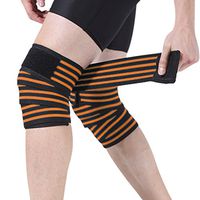 MioCloth Elastic Breathable Compression Knee Leg Arm Ankle Elbow Compression Support Wrap Bandage Brace Strap Weight Lifting, Gym Workout, Cross Training, Squats - Single 70"