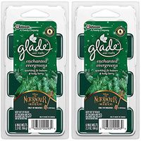 Glade Wax Melts Air Freshener - Holiday Collection 2018 - Enchanted Evergreens - Net Wt. 2.3 OZ (66 g) Per Package - Pack of 2 Packages