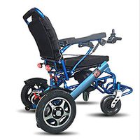 LRJ Remote Control Electric Wheelchair,Lightweight Foldable Dual Motor Electric Wheelchair for Adults Portable Smart Chair Mobility Scooter Wheelchair