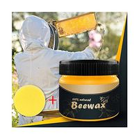 Natural Beeswax Furniture Polish Non-Toxic Wood Wax Preservative,Wood Seasoning Beewax Furniture Care Beeswax for All Wood Furniture,Protect and Enhance The Shine (1PC Sponge + 1PC Wax, 85 g)