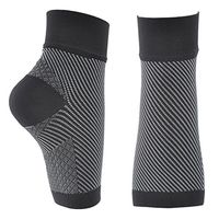 InKach Ankle Support Socks, Men Women Plantar Fasciitis Socks Compression Foot Sleeves Outdoor Sport Best Ankle Support (L, Black)