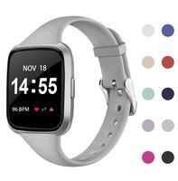 Acrbiutu Bands Compatible with Fitbit Versa, Slim Thin Replacement Narrow Silicone Sport Accessory Strap Wristband Compatible for Fitbit Versa Smart Watch