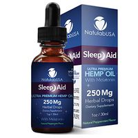 NatulabUSA - Sleep Aid Natural Sleep Aid - Ultra Hemp Oil - Pain Relief - Anxiety Relief - Stress Relief - Melatonin - 250 MG - 1oz