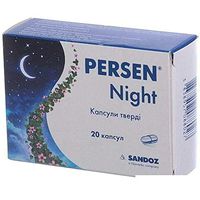 Persen Night 20 Capsules Calming Sleeping & Sedative Effects Antistress