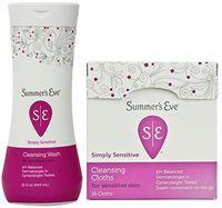 Summer's Eve Simply Sensitive, Cleansing Combo Pack, 1-15-Ounce Wash, Plus 1-16 Count Cloths