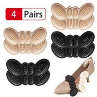 Heel Cushion Inserts Heel Pads for Women and Men's Shoes - Reusable Heel Cushion Inserts for Preventing Heel Slipping,Rubbing [4 Pairs]