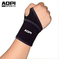 AOPI 1Pcs Thumb Ring Buckle Hand Wrist Right Hand Pressure Protection Athletic Badminton Basketball Wristband Bracers Professional Wrist Strap One Size Fits Most People