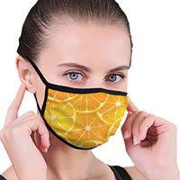 YOFFYO Soft Face Covers Earloop Anti Allergy Half Face Mouth Cover for Pollen Smog Climbing, Women Men Kids - Anti Pollution (Cartoon Cute Orange Lemon Mouth Cover)
