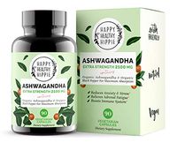 Ashwagandha 2100mg – Fast Superior Absorption – 100% Pure, Potent Organic Ashwagandha Root Powder and Black Pepper - Powerful Natural Stress Relief Supplement - Mood Adrenal Cortisol Anxiety, 90
